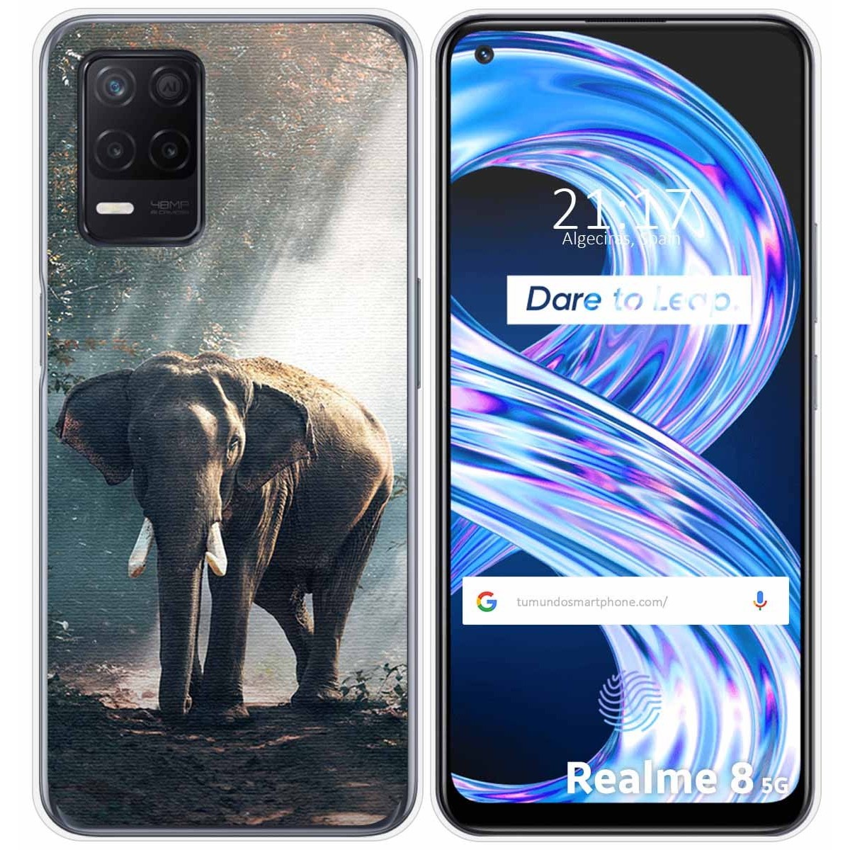 Funda Gel Tpu para Realme 8 5G / Narzo 30 5G diseño Elefante Dibujos