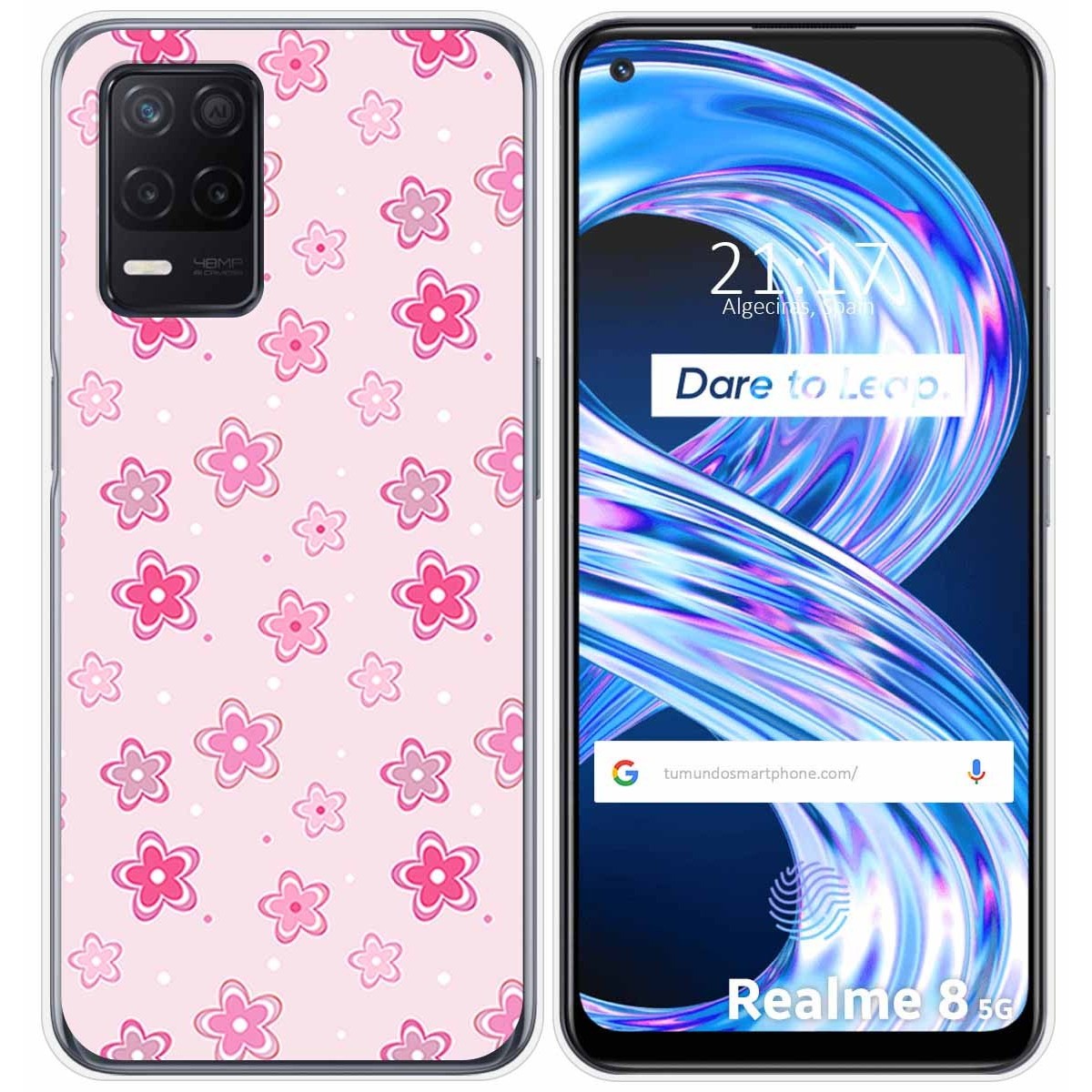Funda Gel Tpu para Realme 8 5G / Narzo 30 5G diseño Flores Dibujos