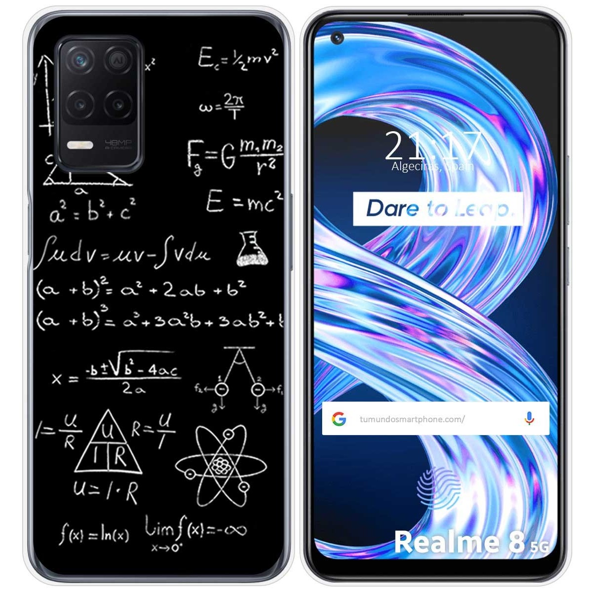 Funda Gel Tpu para Realme 8 5G / Narzo 30 5G diseño Formulas Dibujos