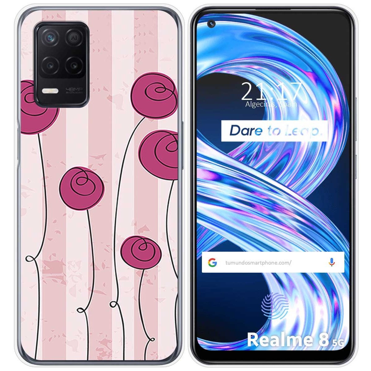 Funda Gel Tpu para Realme 8 5G / Narzo 30 5G diseño Flores Vintage Dibujos