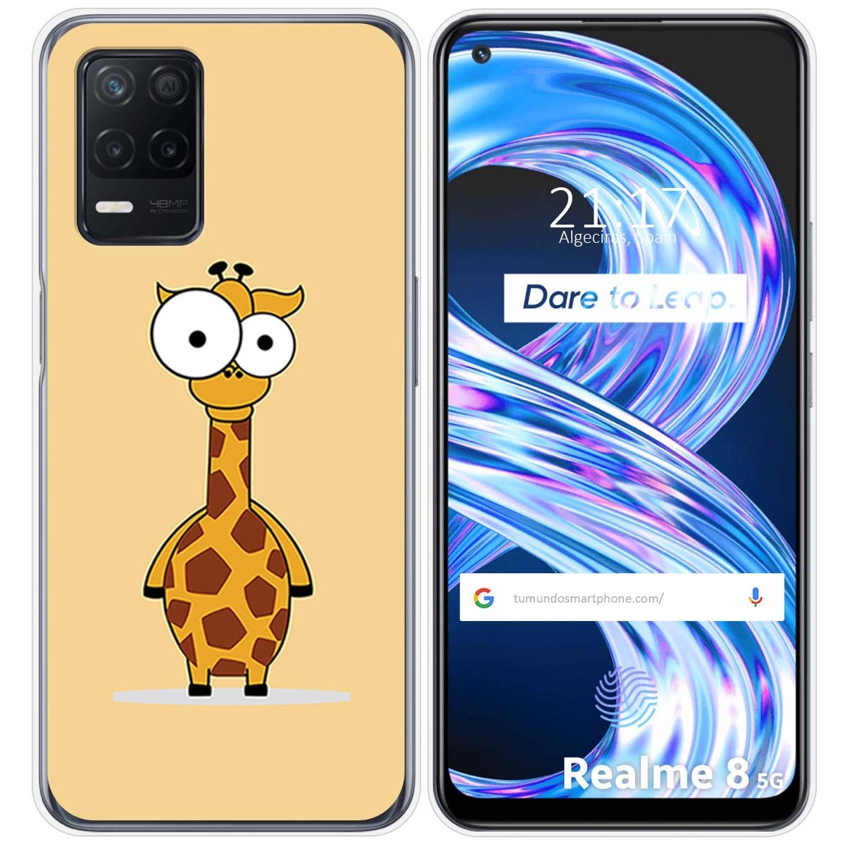 Funda Gel Tpu para Realme 8 5G / Narzo 30 5G diseño Jirafa Dibujos