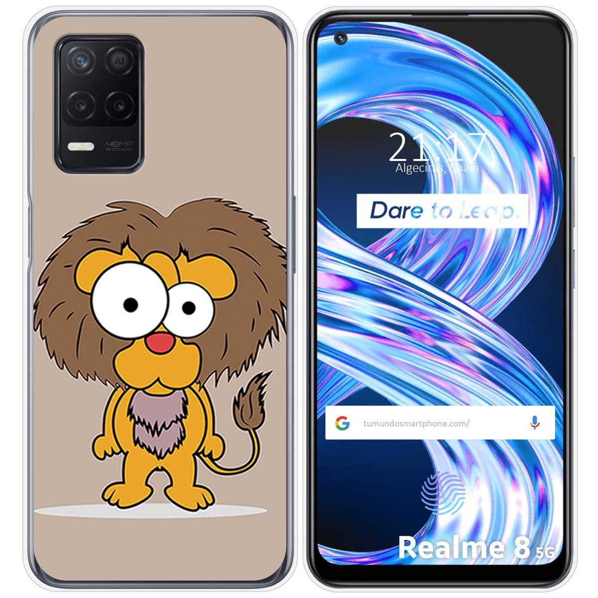Funda Gel Tpu para Realme 8 5G / Narzo 30 5G diseño Leon Dibujos