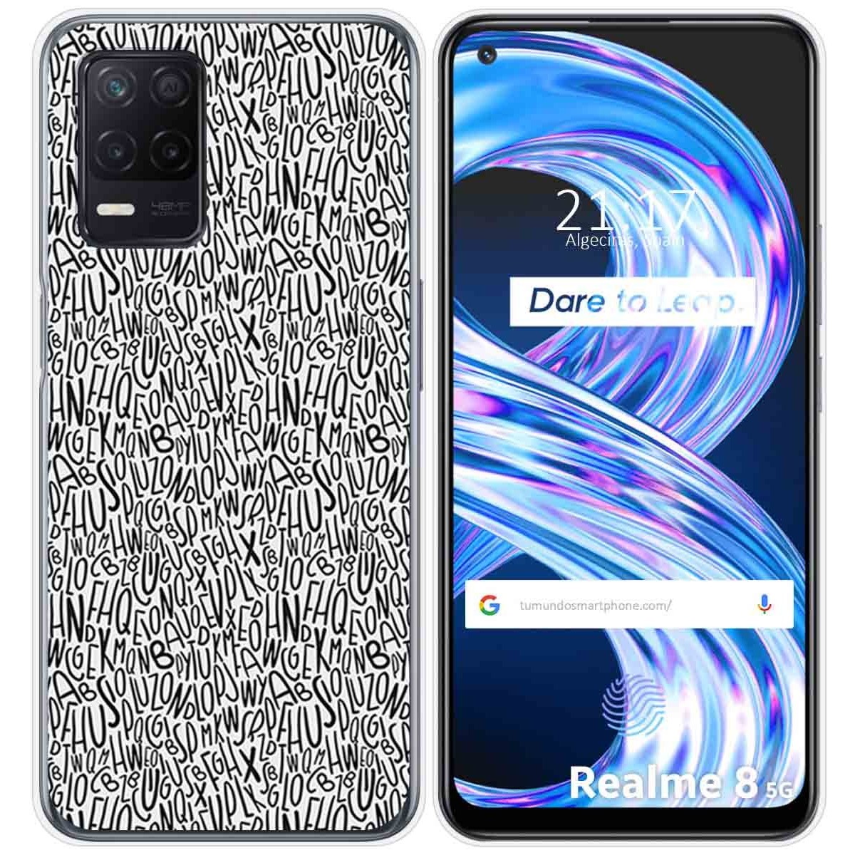 Funda Gel Tpu para Realme 8 5G / Narzo 30 5G diseño Letras Dibujos