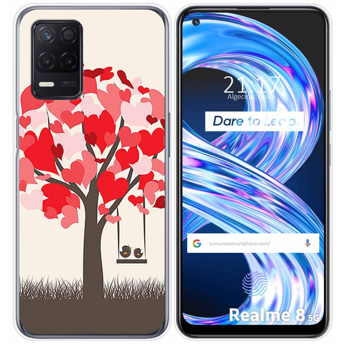 Funda Gel Tpu para Realme 8 5G / Narzo 30 5G diseño Pajaritos Dibujos
