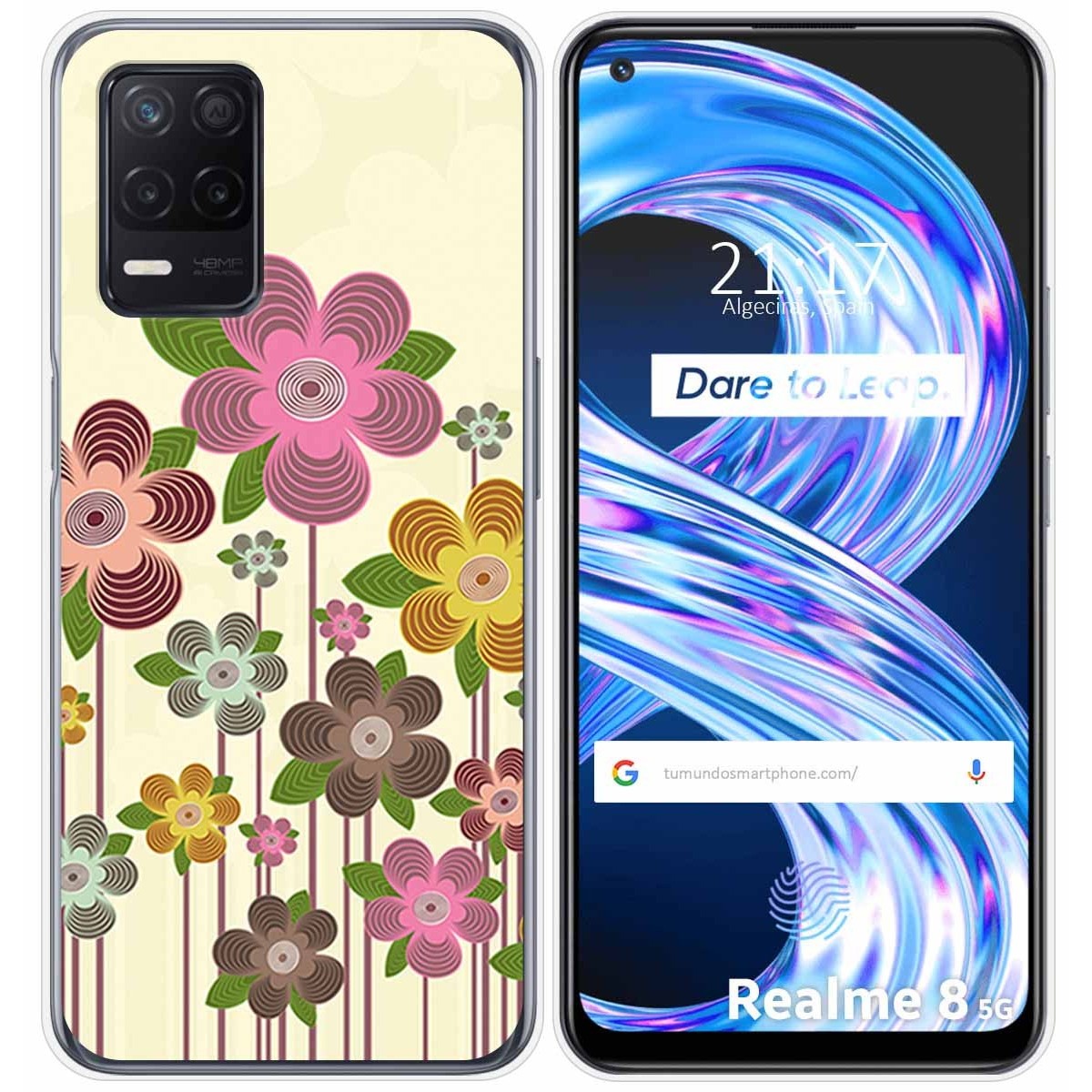 Funda Gel Tpu para Realme 8 5G / Narzo 30 5G diseño Primavera En Flor Dibujos