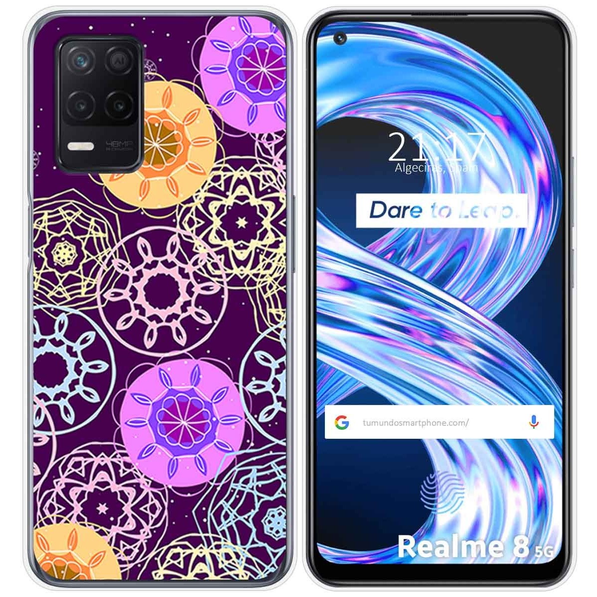 Funda Gel Tpu para Realme 8 5G / Narzo 30 5G diseño Radial Dibujos