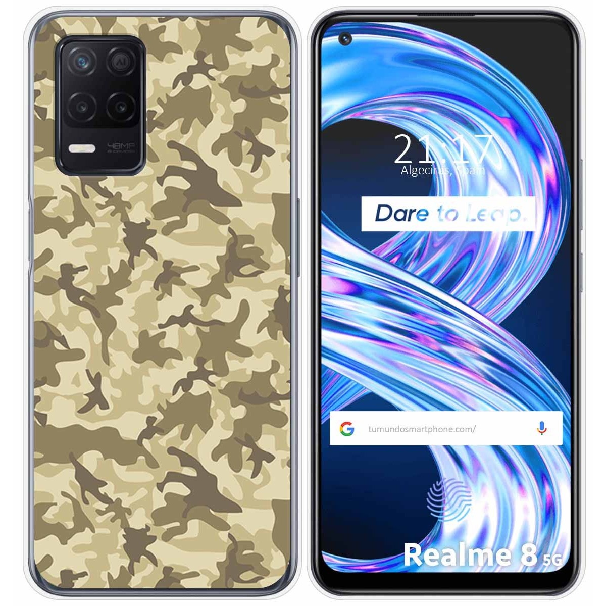 Funda Gel Tpu para Realme 8 5G / Narzo 30 5G diseño Sand Camuflaje Dibujos
