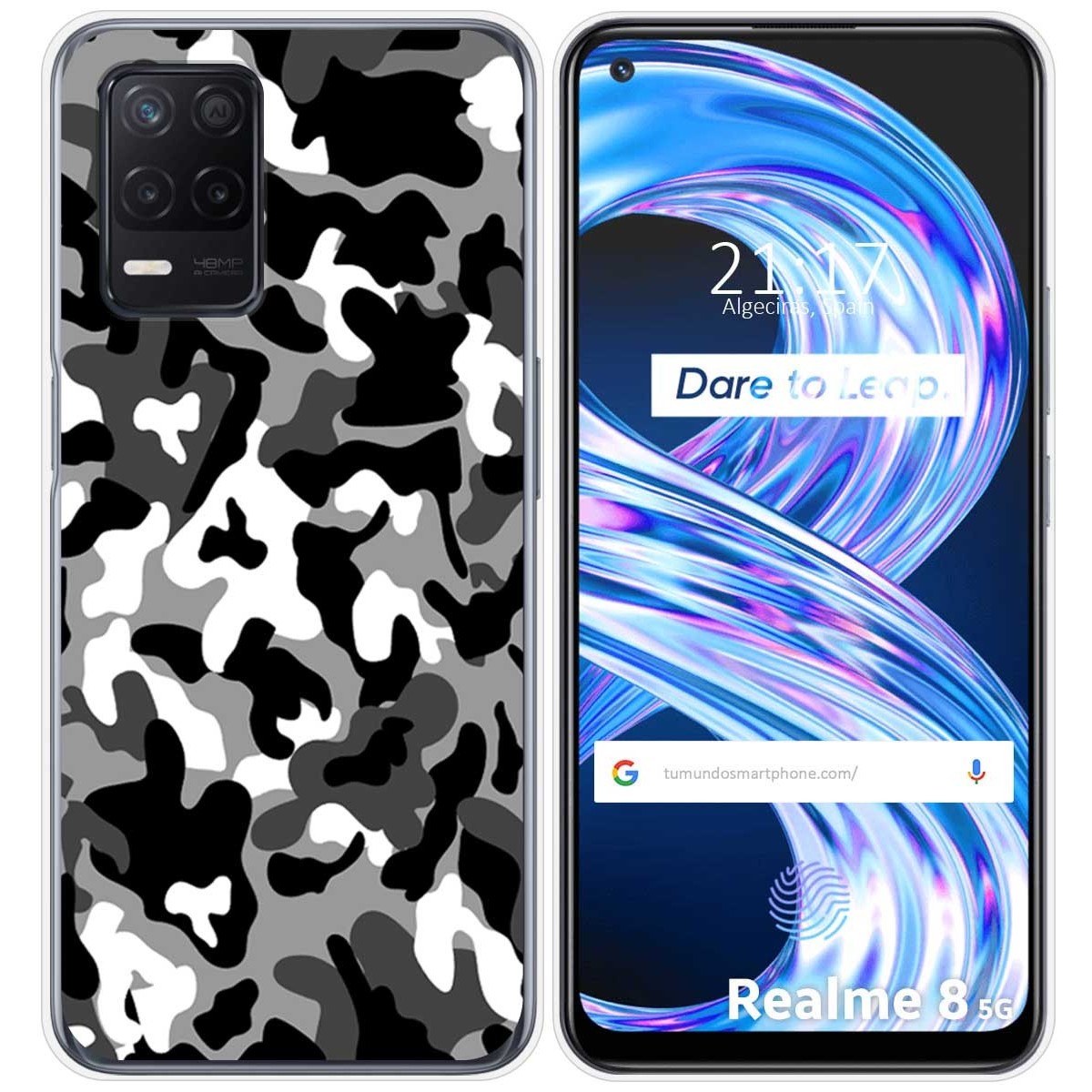 Funda Gel Tpu para Realme 8 5G / Narzo 30 5G diseño Snow Camuflaje Dibujos