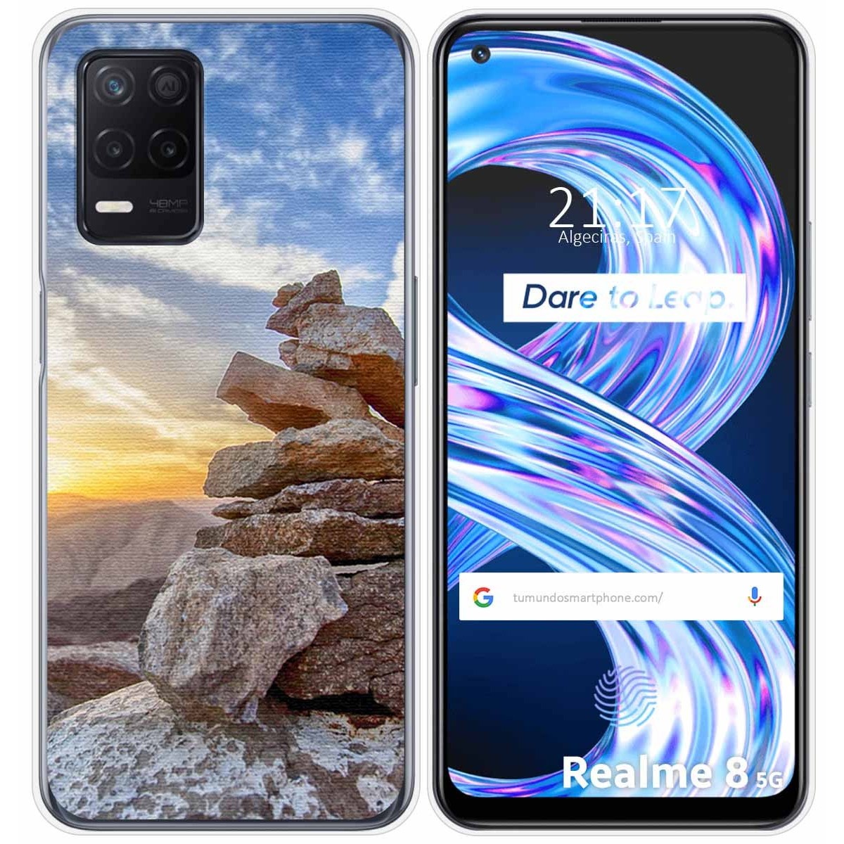 Funda Gel Tpu para Realme 8 5G / Narzo 30 5G diseño Sunset Dibujos