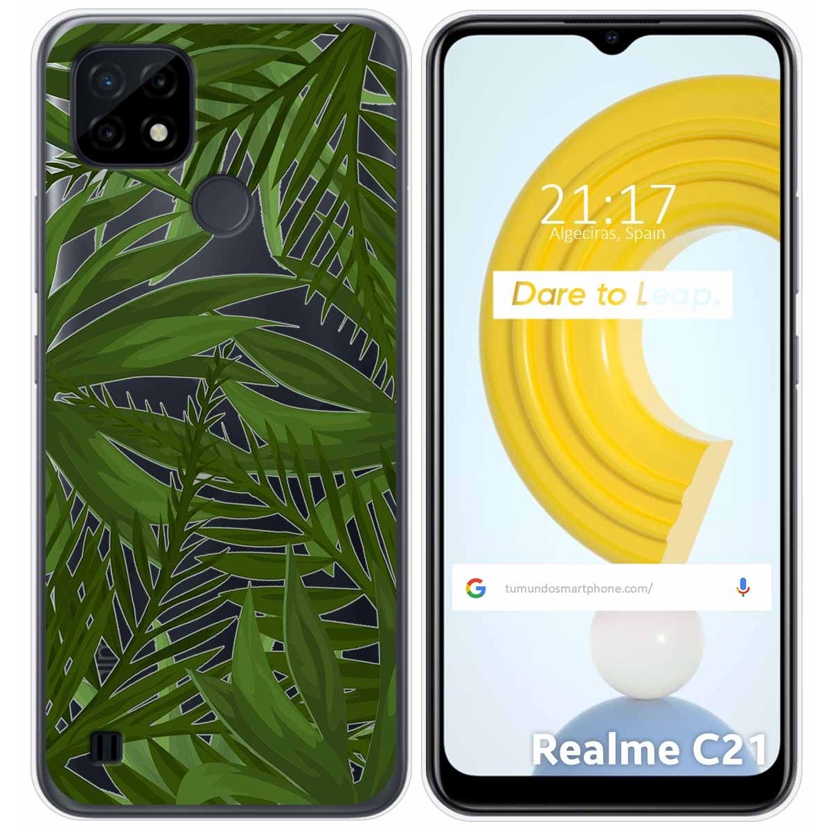 Funda Gel Transparente para Realme C21 diseño Jungla Dibujos