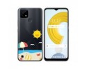 Funda Gel Transparente para Realme C21 diseño Playa Dibujos