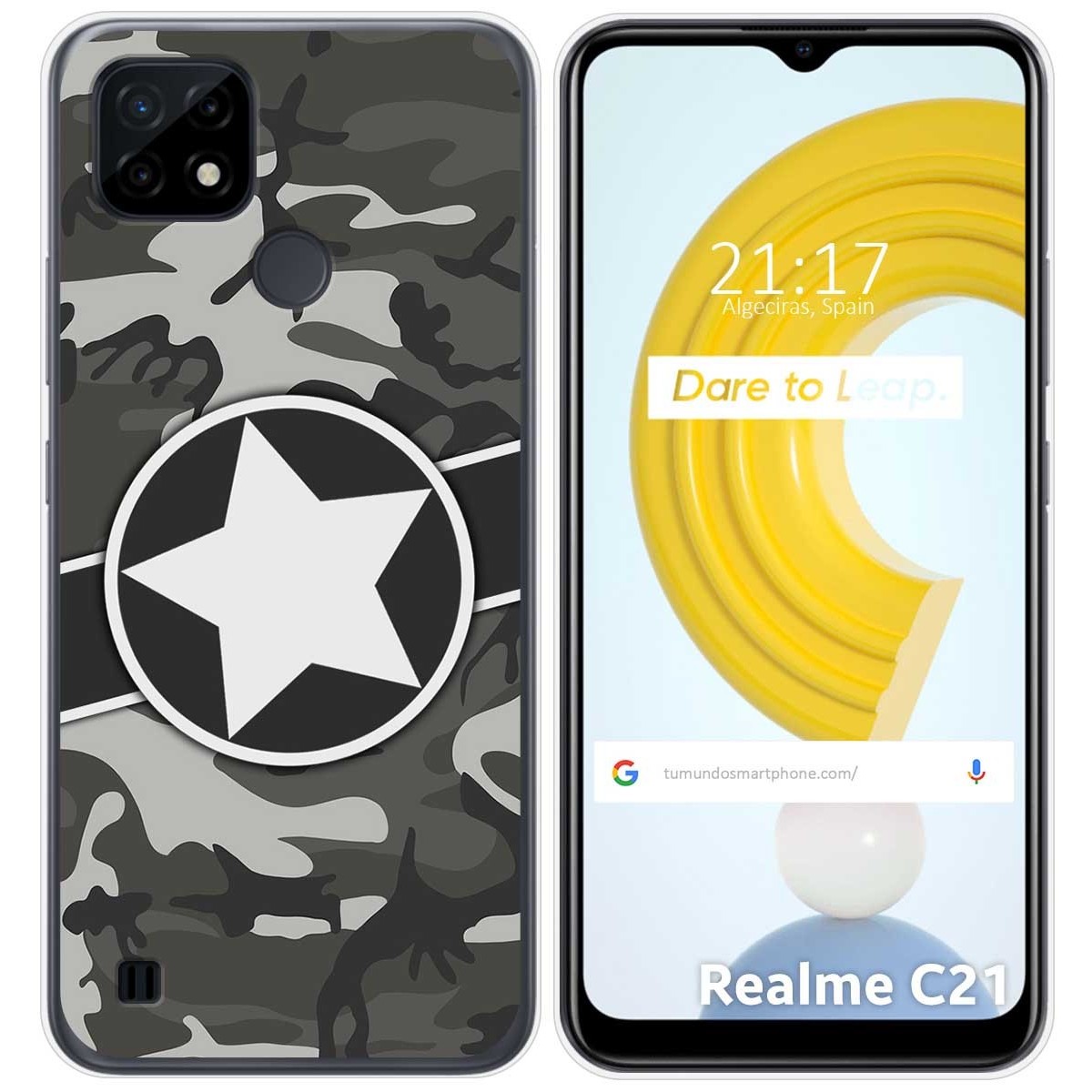 Funda Gel Tpu para Realme C21 diseño Camuflaje 02 Dibujos