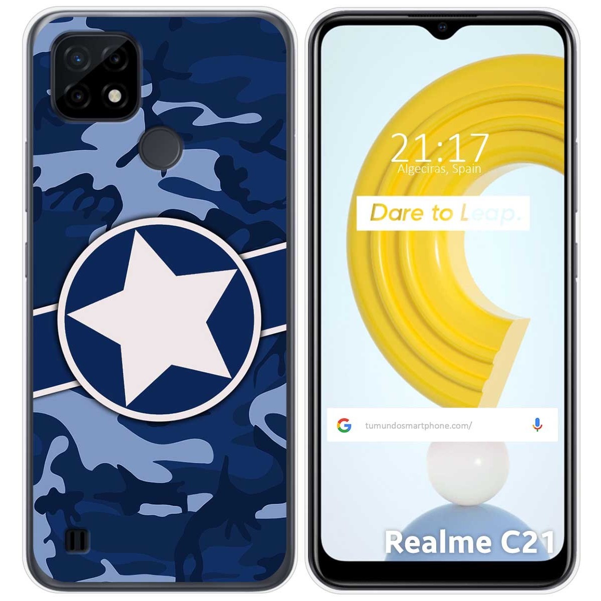 Funda Gel Tpu para Realme C21 diseño Camuflaje 03 Dibujos