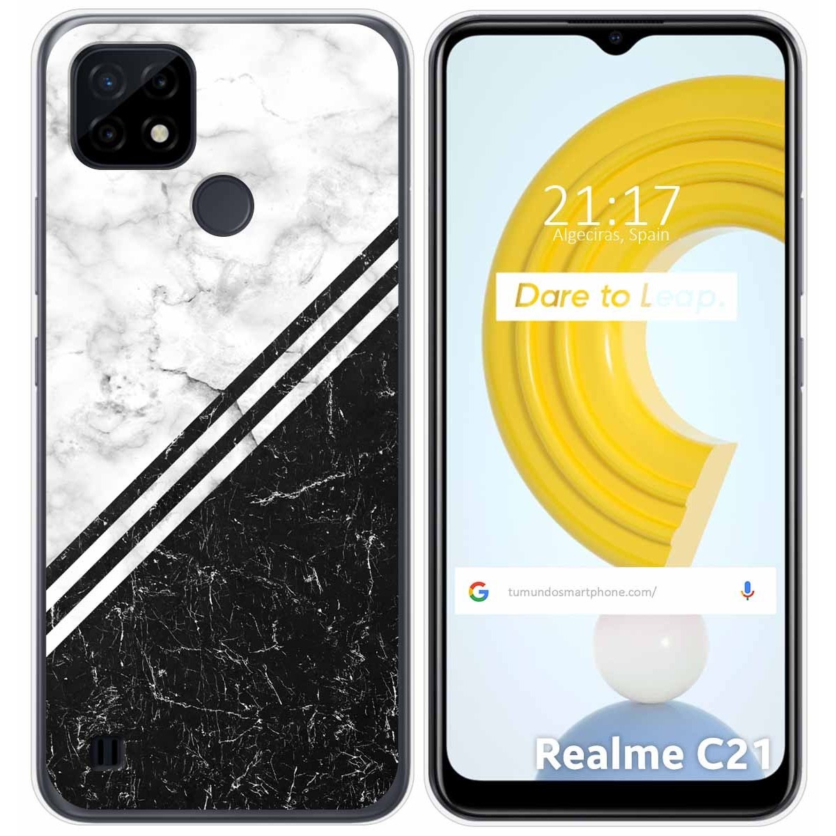 Funda Gel Tpu para Realme C21 diseño Mármol 01 Dibujos