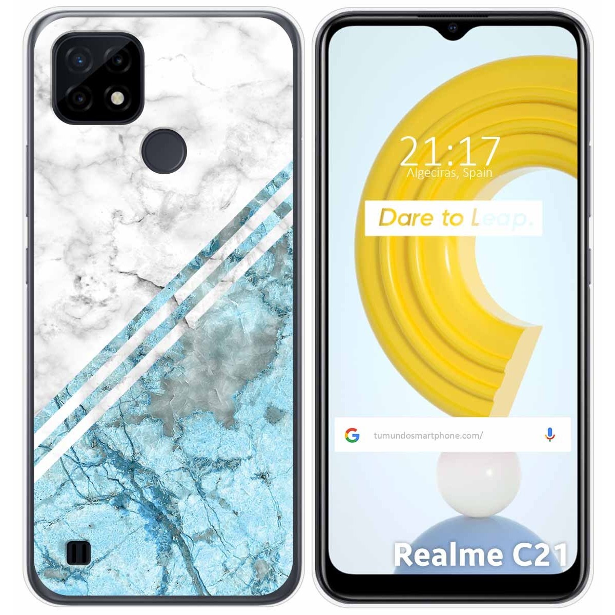 Funda Gel Tpu para Realme C21 diseño Mármol 02 Dibujos
