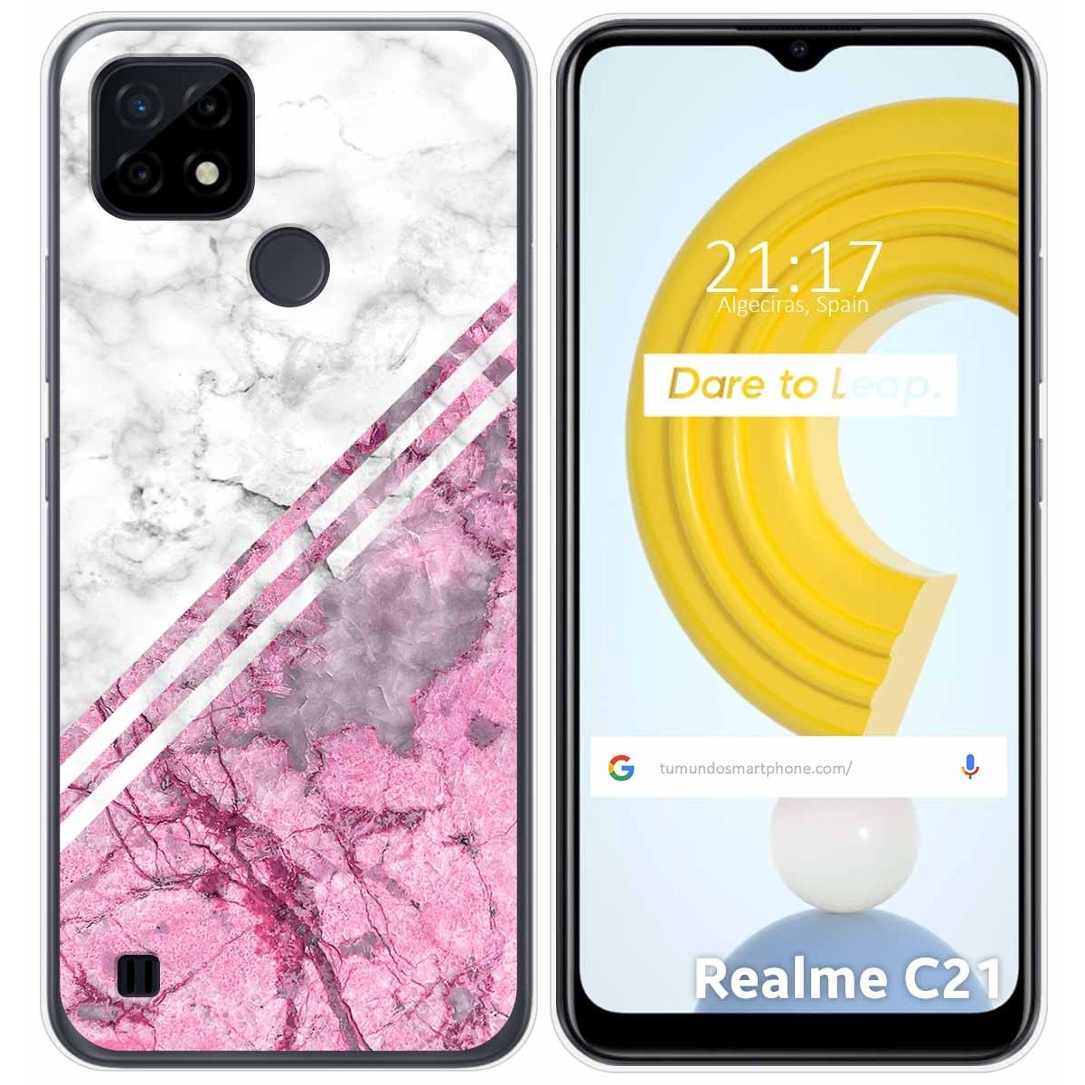 Funda Gel Tpu para Realme C21 diseño Mármol 03 Dibujos