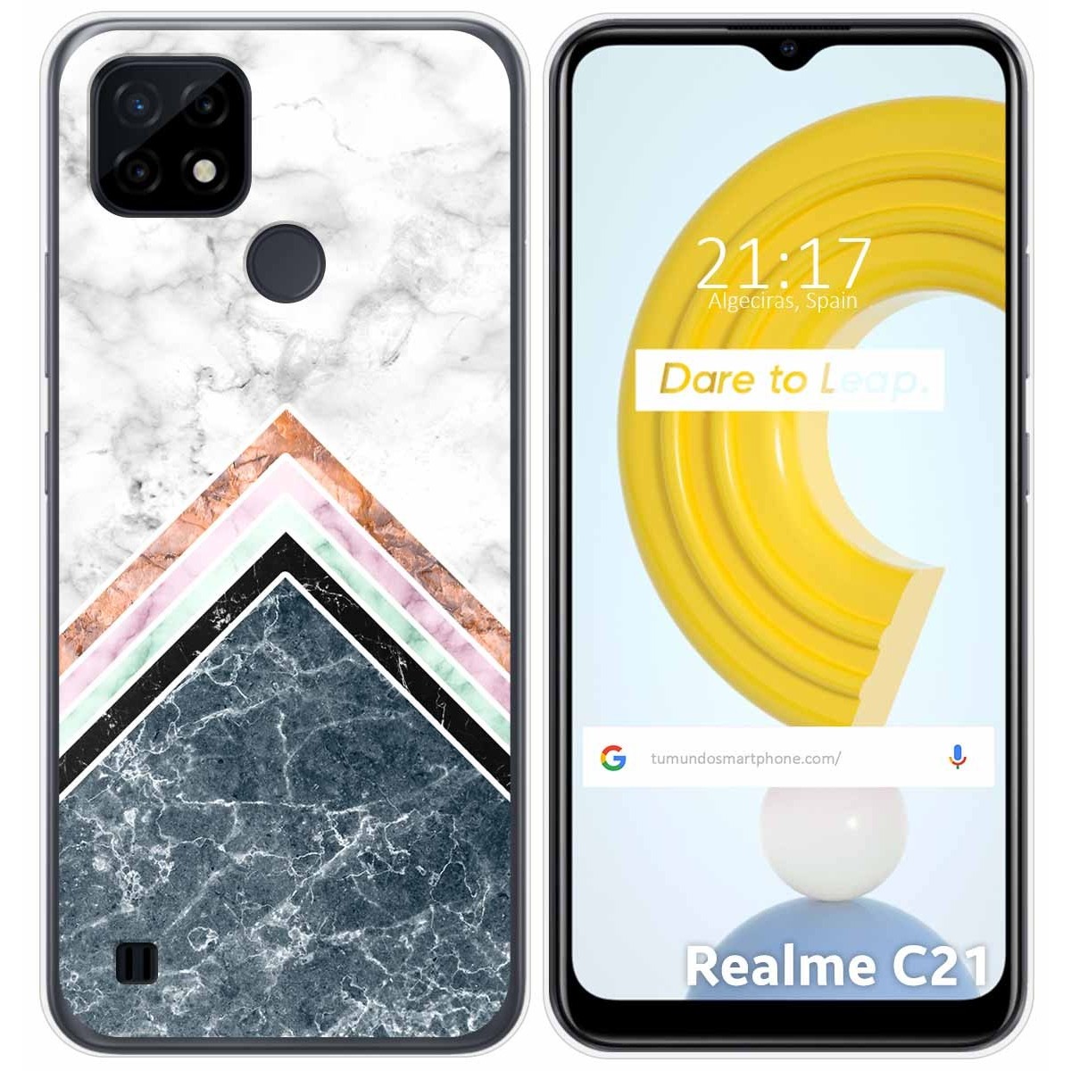 Funda Gel Tpu para Realme C21 diseño Mármol 05 Dibujos
