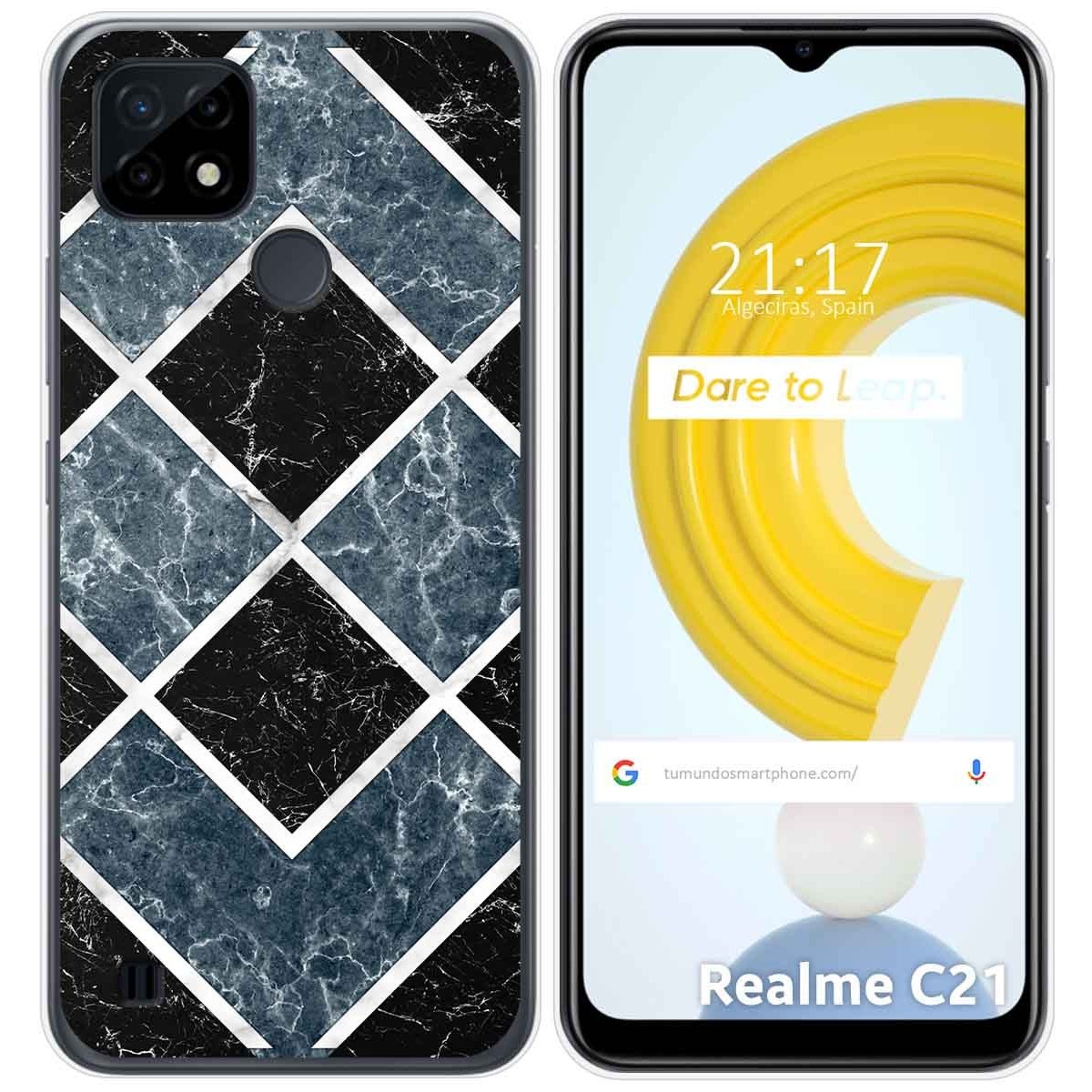 Funda Gel Tpu para Realme C21 diseño Mármol 06 Dibujos