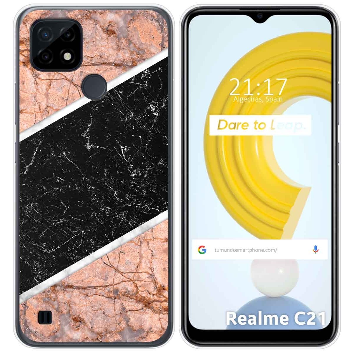 Funda Gel Tpu para Realme C21 diseño Mármol 07 Dibujos