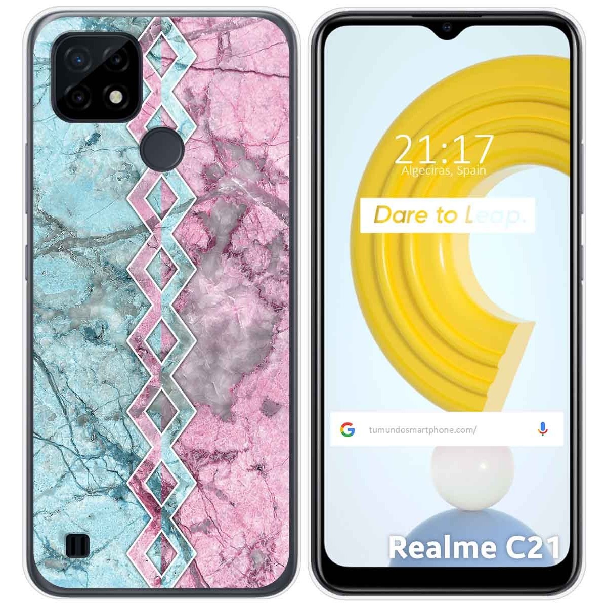 Funda Gel Tpu para Realme C21 diseño Mármol 08 Dibujos