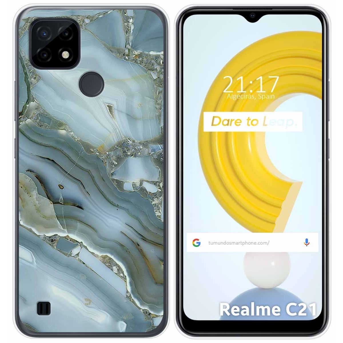 Funda Gel Tpu para Realme C21 diseño Mármol 09 Dibujos