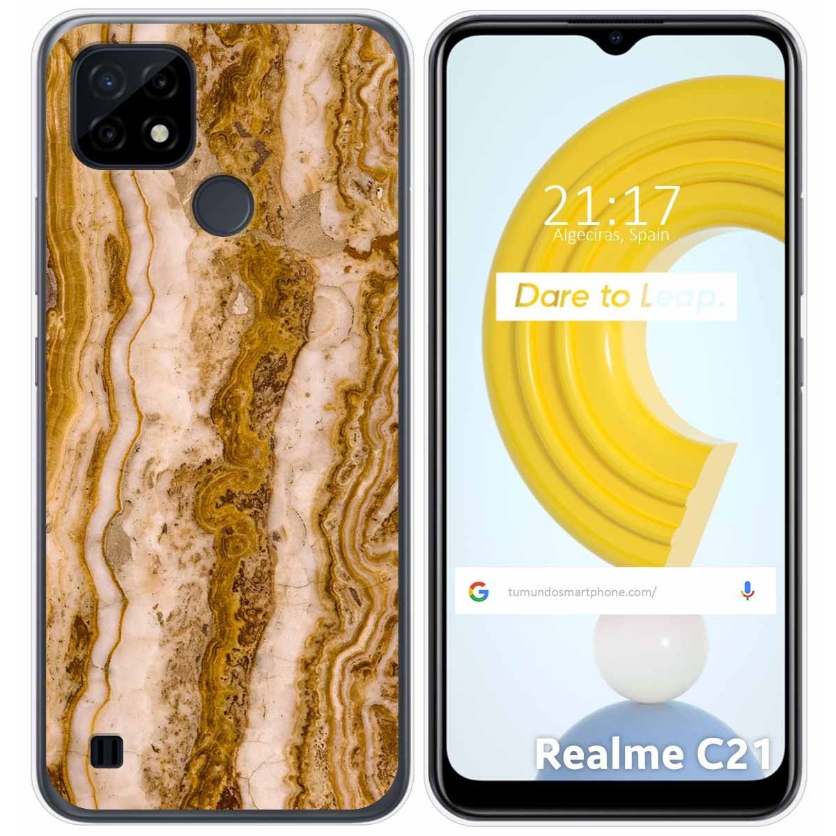 Funda Gel Tpu para Realme C21 diseño Mármol 10 Dibujos
