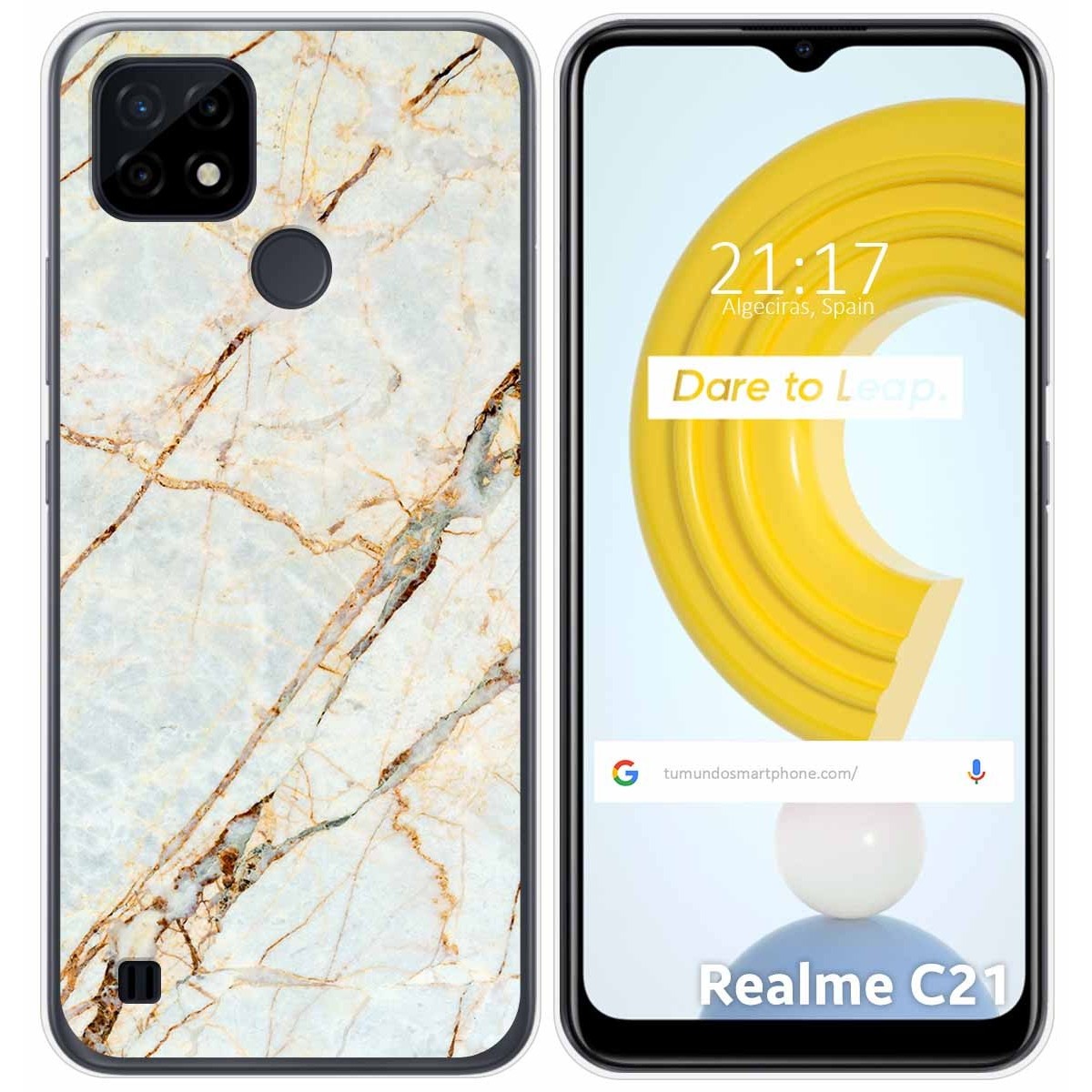 Funda Gel Tpu para Realme C21 diseño Mármol 13 Dibujos