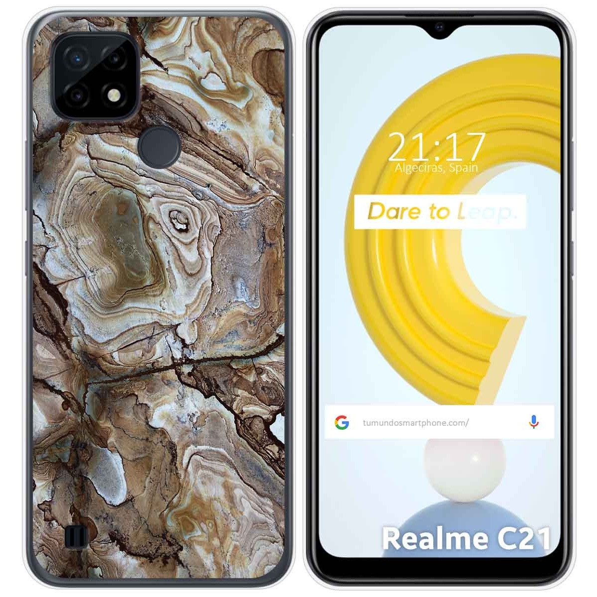 Funda Gel Tpu para Realme C21 diseño Mármol 14 Dibujos