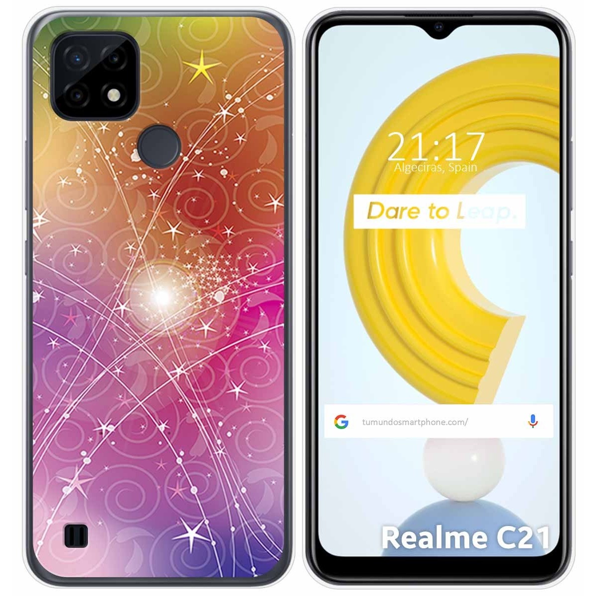 Funda Gel Tpu para Realme C21 diseño Abstracto Dibujos