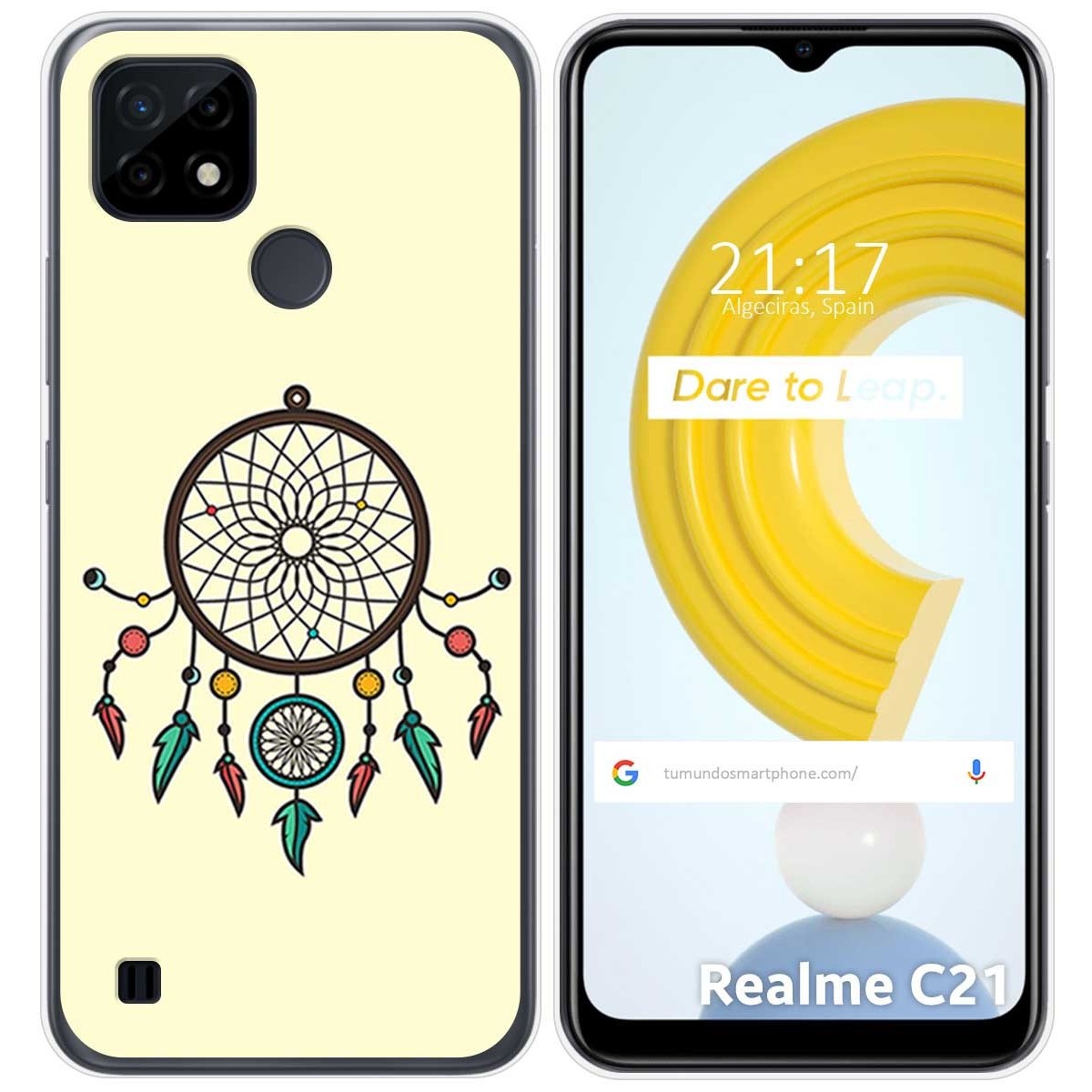 Funda Gel Tpu para Realme C21 diseño Atrapasueños Dibujos