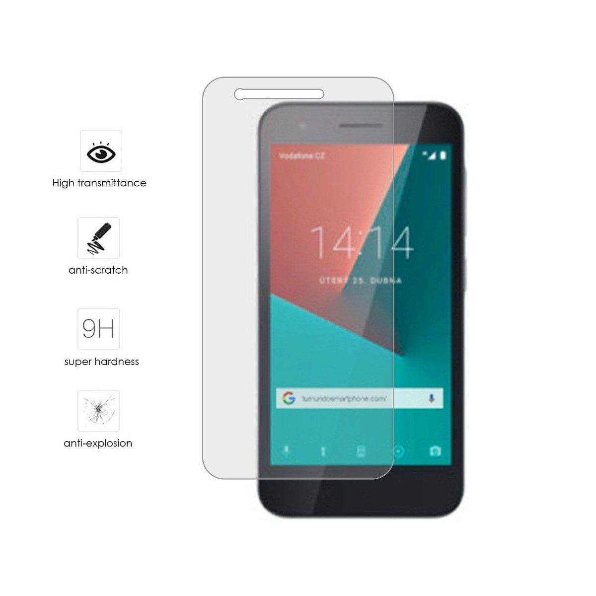 Protector Cristal Templado para Vodafone Smart E8 Vidrio