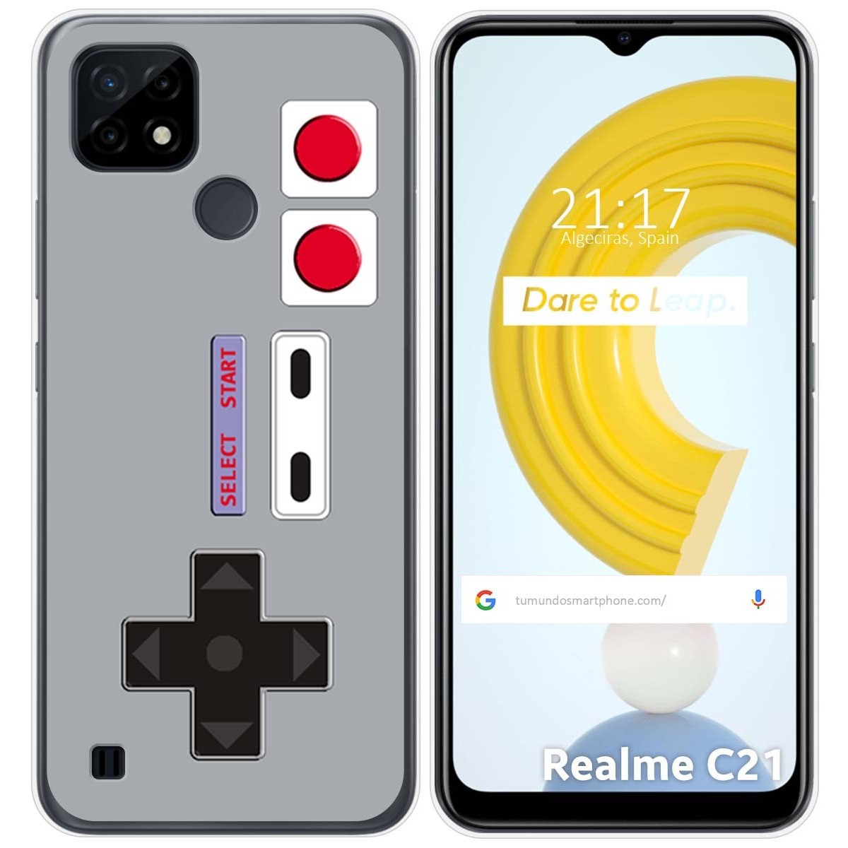 Funda Gel Tpu para Realme C21 diseño Consola Dibujos