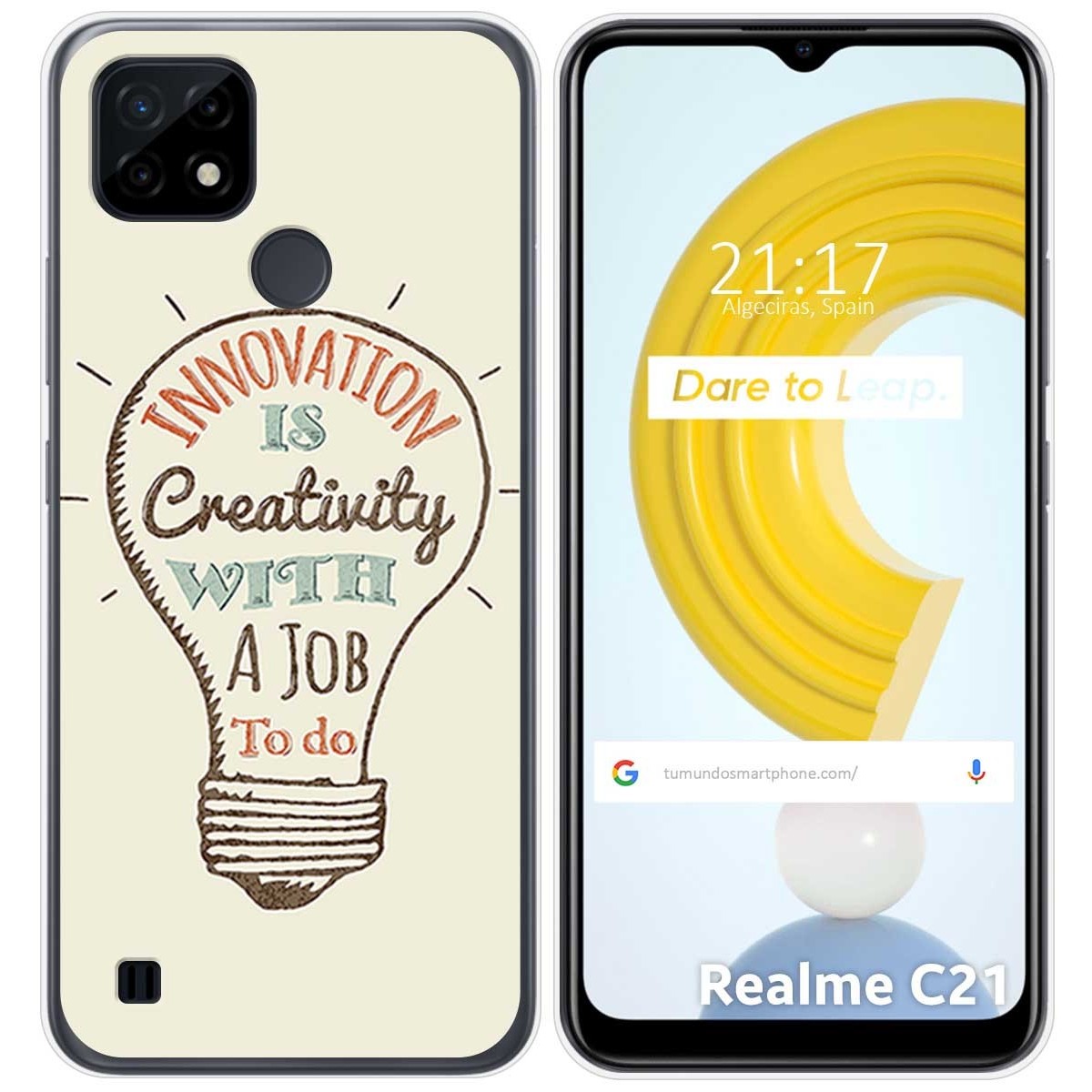 Funda Gel Tpu para Realme C21 diseño Creativity Dibujos