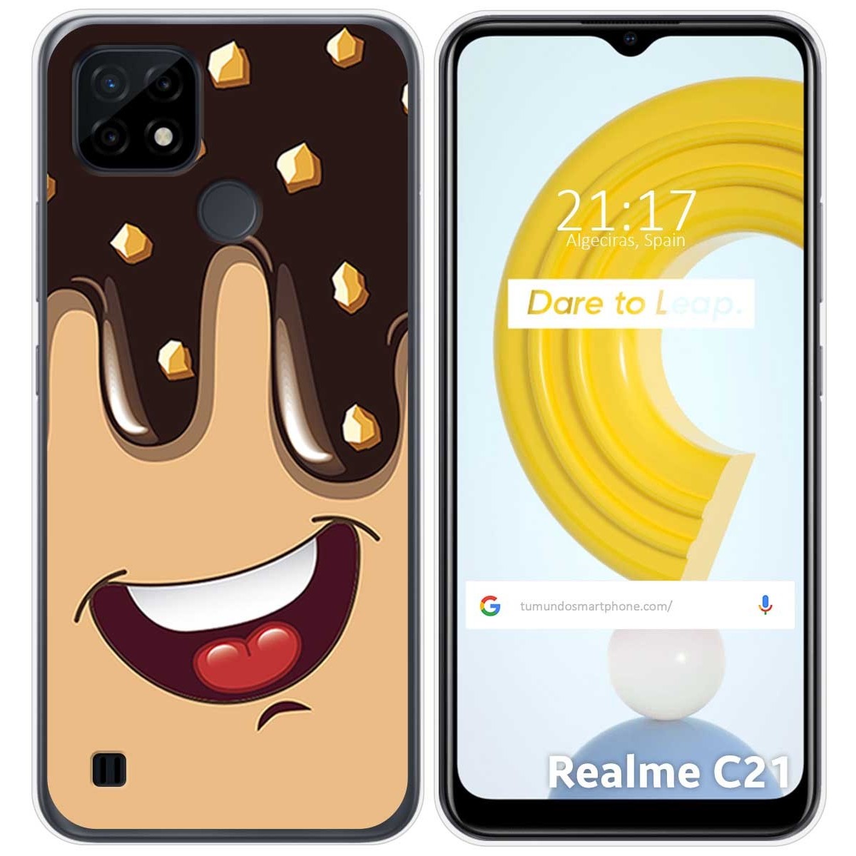 Funda Gel Tpu para Realme C21 diseño Helado Chocolate Dibujos
