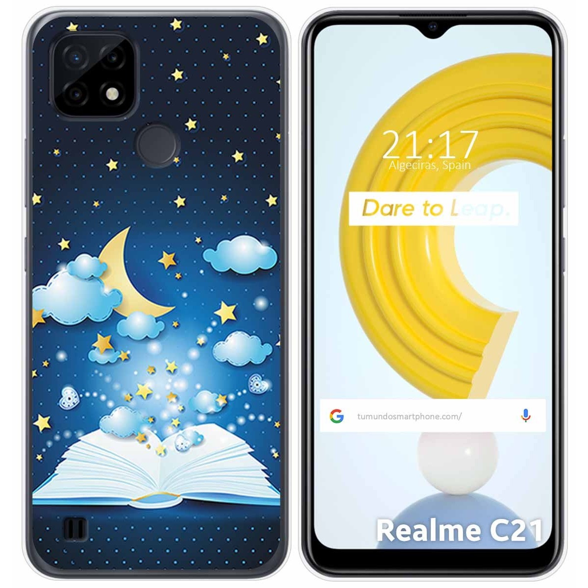 Funda Gel Tpu para Realme C21 diseño Libro Cuentos Dibujos
