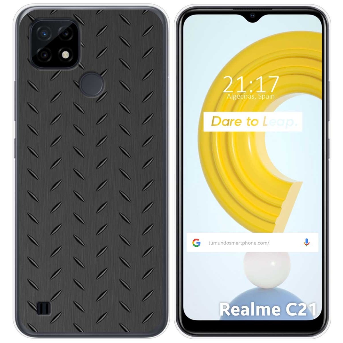 Funda Gel Tpu para Realme C21 diseño Metal Dibujos