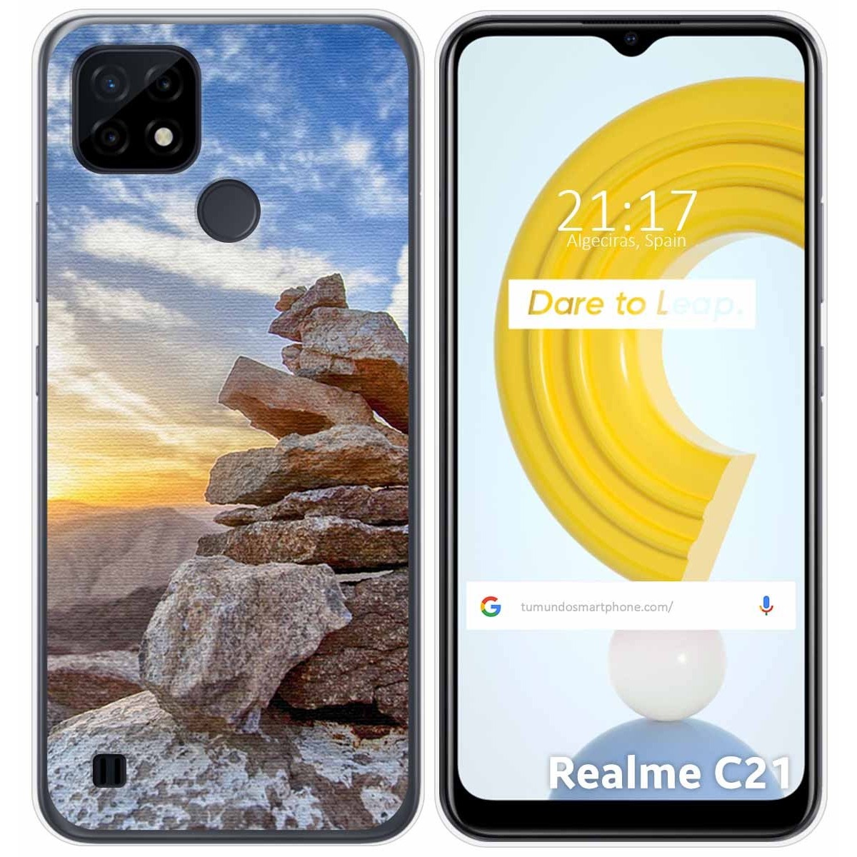 Funda Gel Tpu para Realme C21 diseño Sunset Dibujos