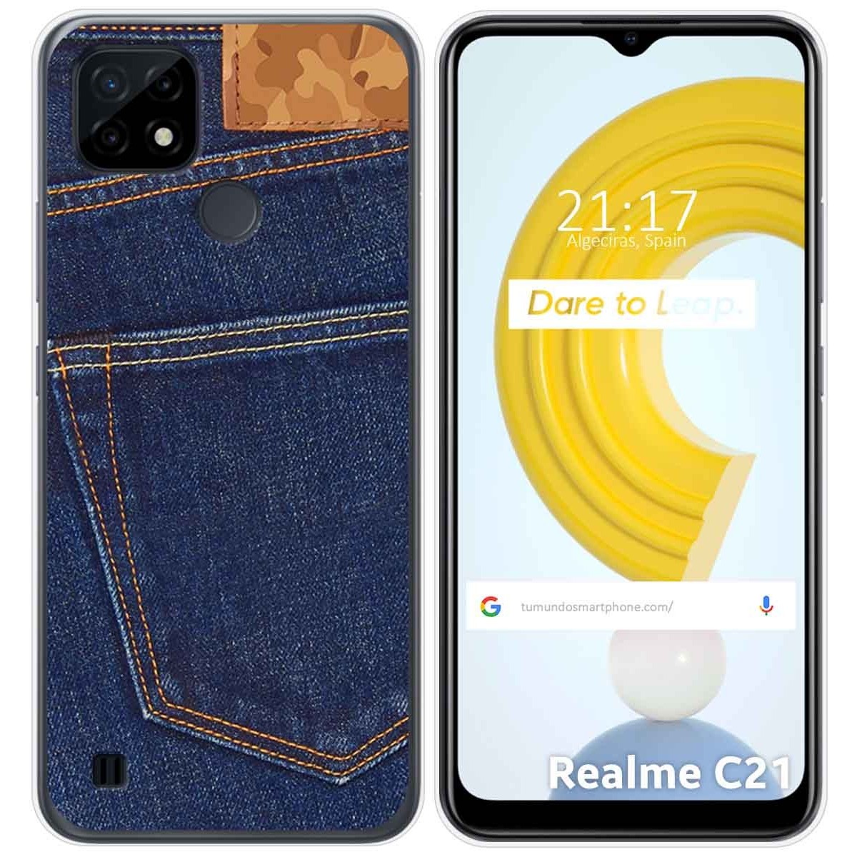 Funda Gel Tpu para Realme C21 diseño Vaquero Dibujos