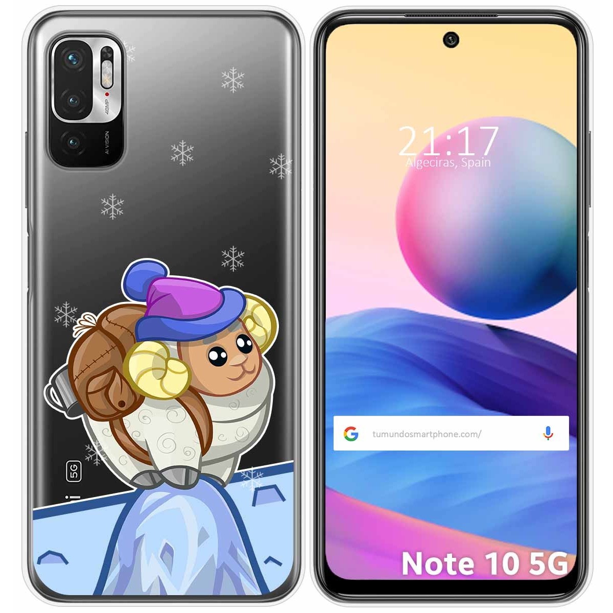 Funda Gel Transparente para Xiaomi Redmi Note 10 5G / POCO M3 PRO 5G diseño Cabra Dibujos