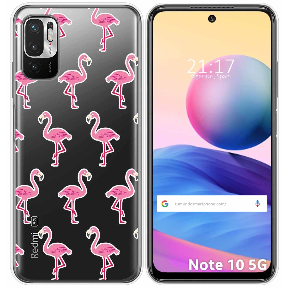 Funda Gel Transparente para Xiaomi Redmi Note 10 5G / POCO M3 PRO 5G diseño Flamenco Dibujos