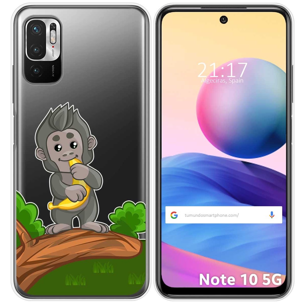 Funda Gel Transparente para Xiaomi Redmi Note 10 5G / POCO M3 PRO 5G diseño Mono Dibujos