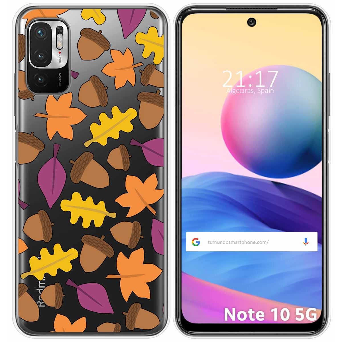 Funda Gel Transparente para Xiaomi Redmi Note 10 5G / POCO M3 PRO 5G diseño Otoño Dibujos