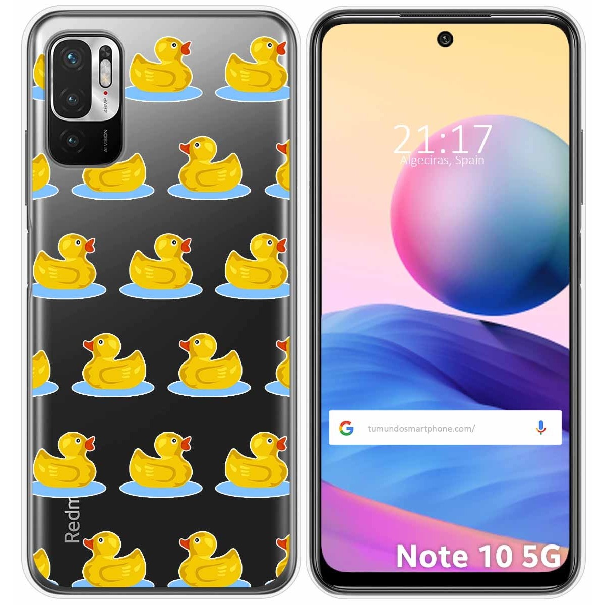 Funda Gel Transparente para Xiaomi Redmi Note 10 5G / POCO M3 PRO 5G diseño Pato Dibujos