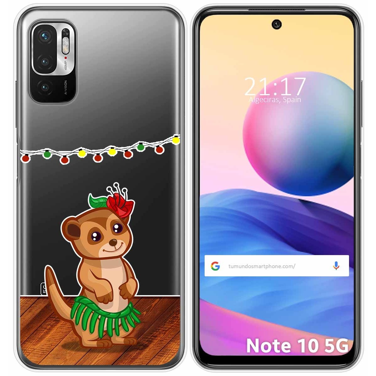 Funda Gel Transparente para Xiaomi Redmi Note 10 5G / POCO M3 PRO 5G diseño Suricata Dibujos