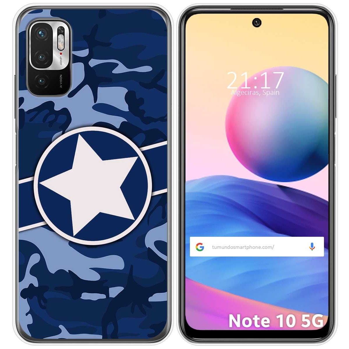 Funda Gel Tpu para Xiaomi Redmi Note 10 5G / POCO M3 PRO 5G diseño Camuflaje 03 Dibujos