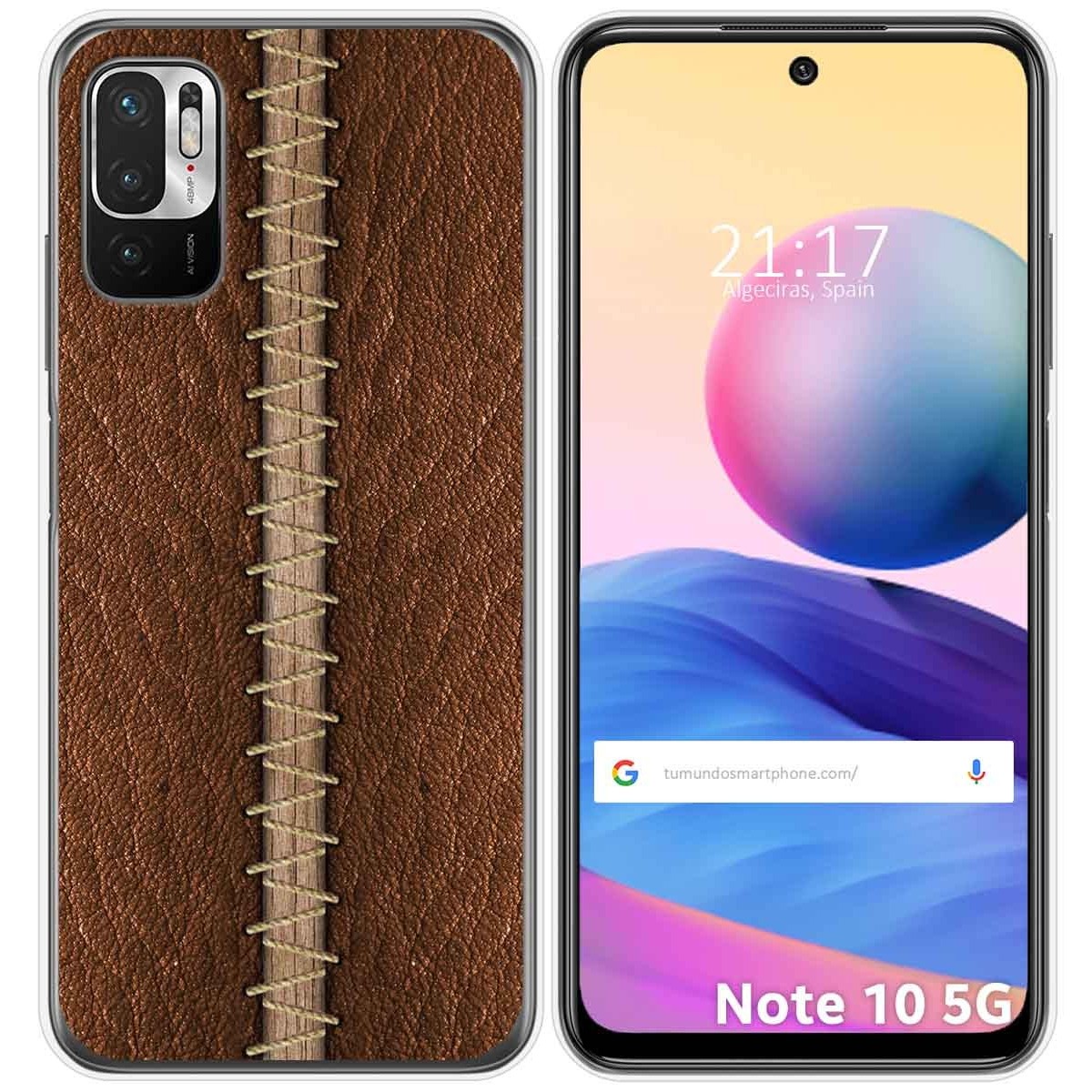 Funda Gel Tpu para Xiaomi Redmi Note 10 5G / POCO M3 PRO 5G diseño Cuero 01 Dibujos