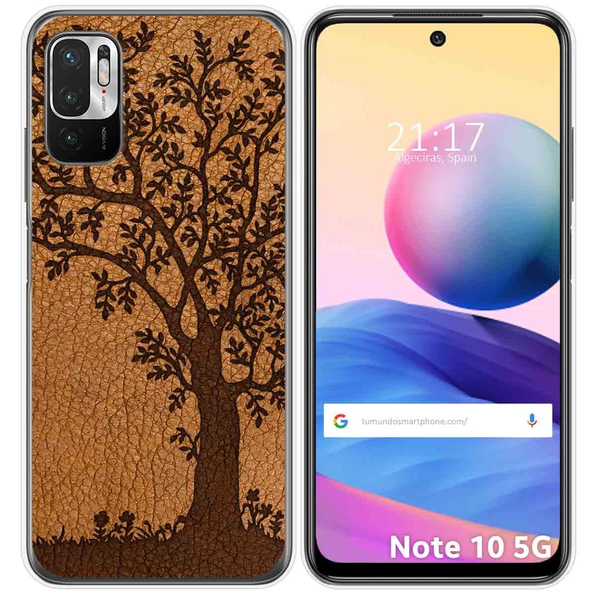 Funda Gel Tpu para Xiaomi Redmi Note 10 5G / POCO M3 PRO 5G diseño Cuero 03 Dibujos