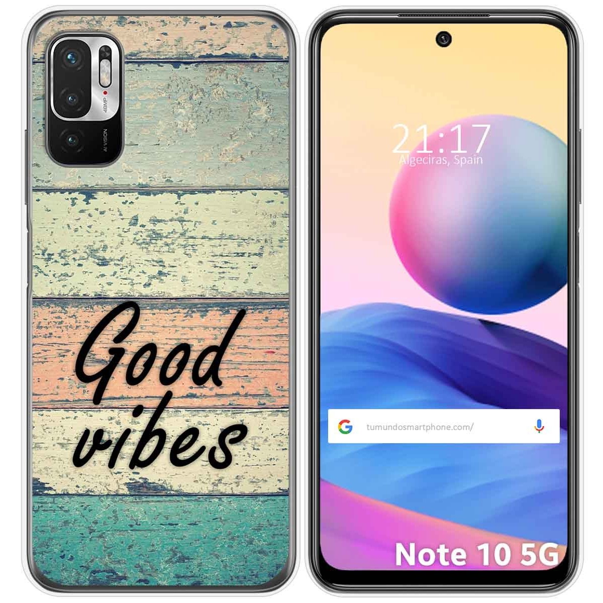 Funda Gel Tpu para Xiaomi Redmi Note 10 5G / POCO M3 PRO 5G diseño Madera 01 Dibujos