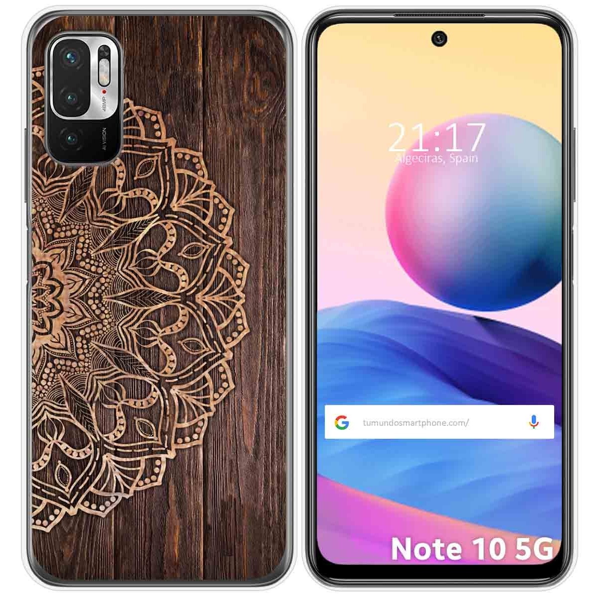 Funda Gel Tpu para Xiaomi Redmi Note 10 5G / POCO M3 PRO 5G diseño Madera 06 Dibujos