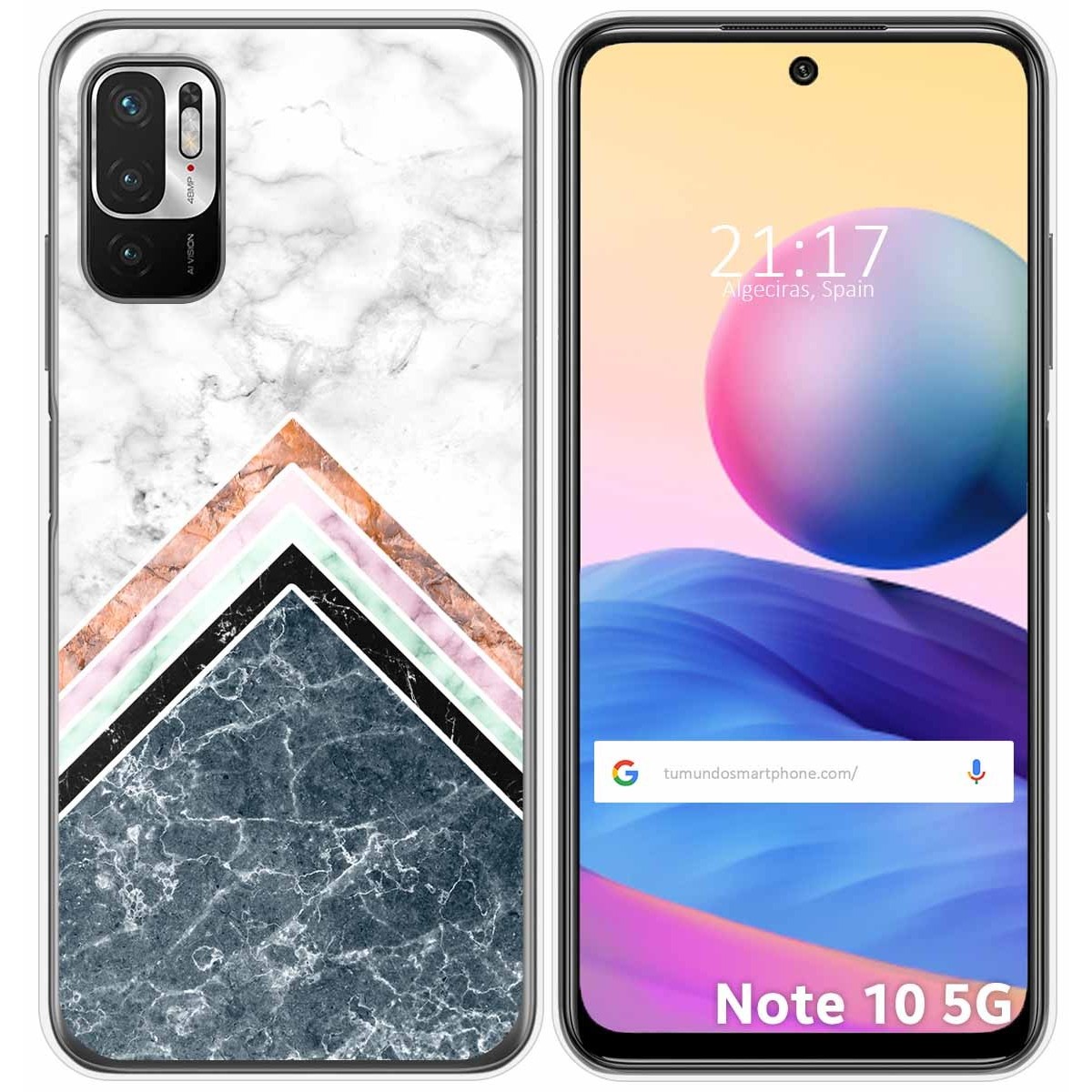 Funda Gel Tpu para Xiaomi Redmi Note 10 5G / POCO M3 PRO 5G diseño Mármol 05 Dibujos